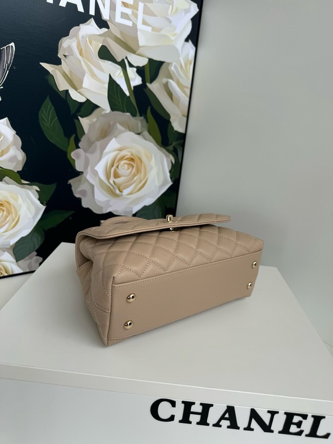 Chanel FLAP BAG WITH TOP HANDLE A92990 Beige