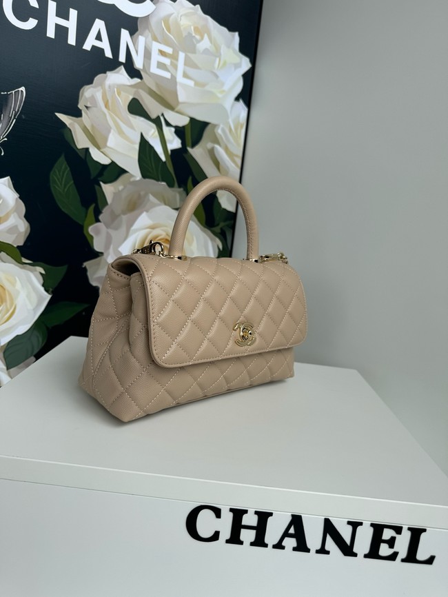 Chanel FLAP BAG WITH TOP HANDLE A92990 Beige