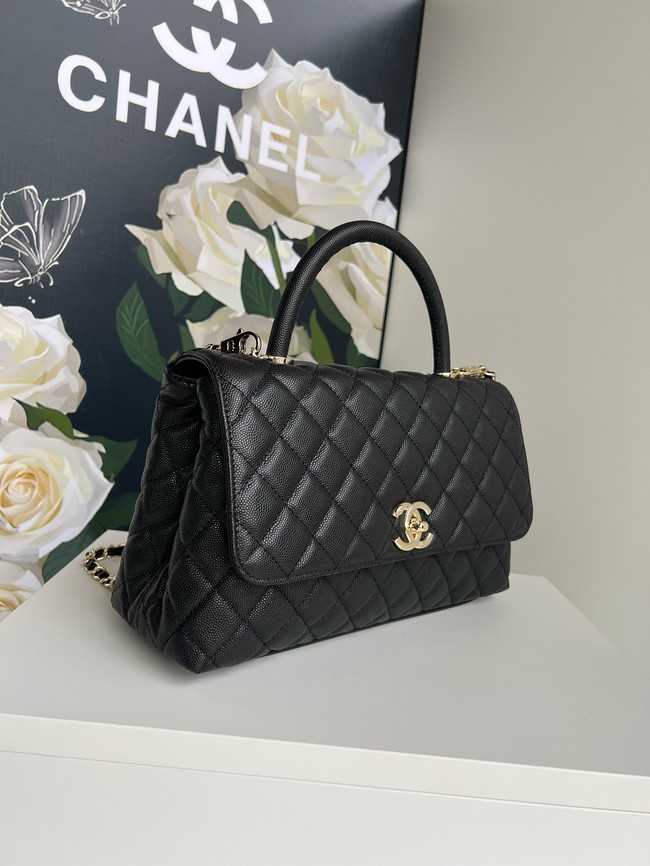 Chanel LARGE FLAP BAG WITH TOP HANDLE A92991 black