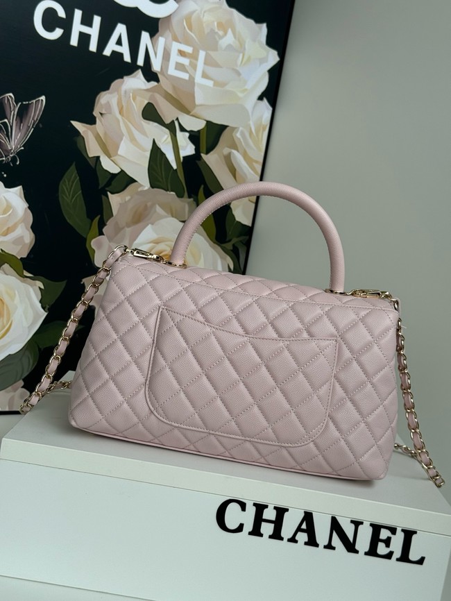 Chanel LARGE FLAP BAG WITH TOP HANDLE A92991 pink