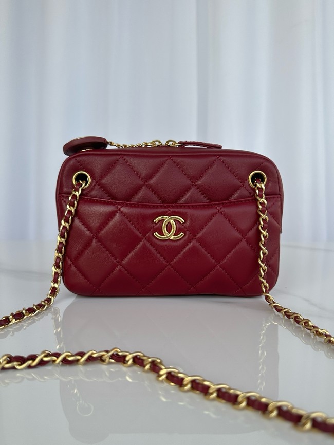 Chanel MINI CAMERA CASE AS5190 Burgundy