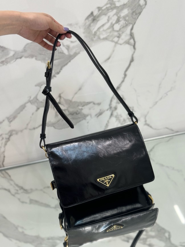 Prada Leather shoulder bag 1BD082 black