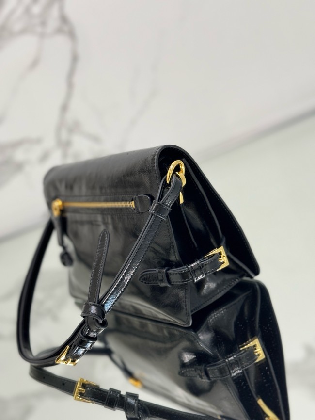 Prada Leather shoulder bag 1BD082 black