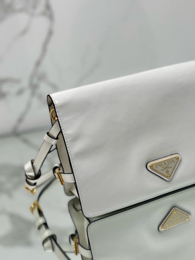 Prada Leather shoulder bag 1BD082 white