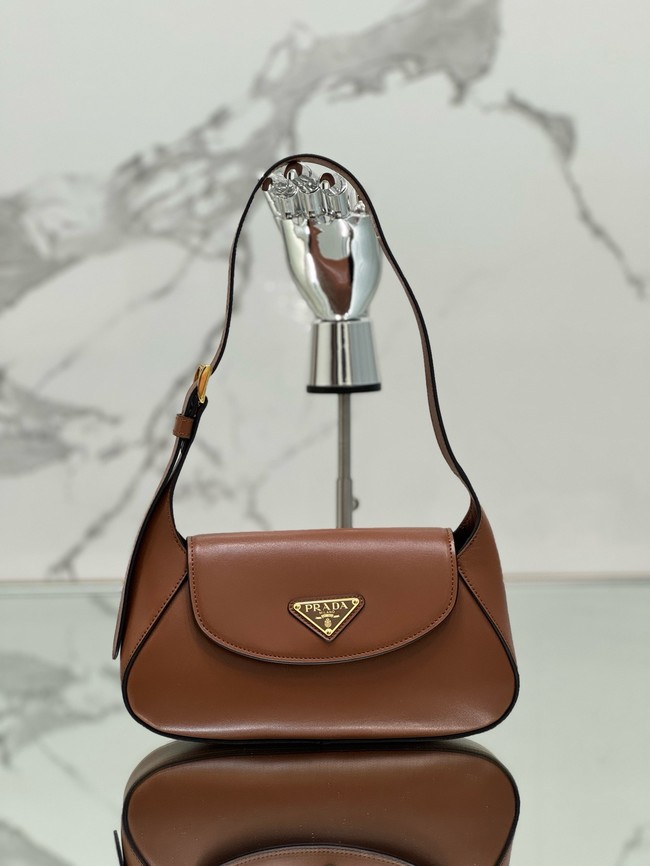 Prada Small leather shoulder bag 1BD358 Caramel