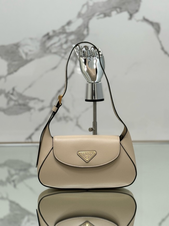 Prada Small leather shoulder bag 1BD358 Travertine