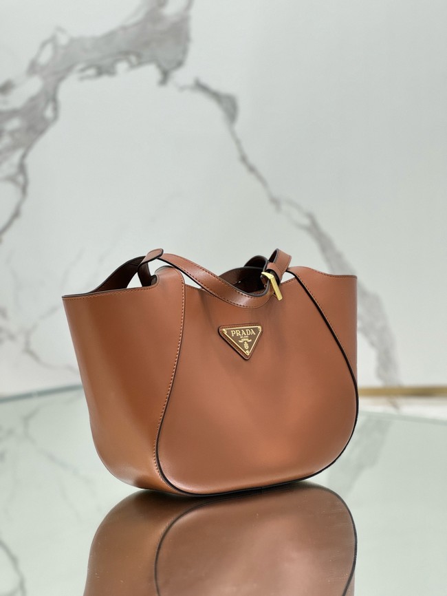 Prada medium leather tote bag 1BG483 Caramel