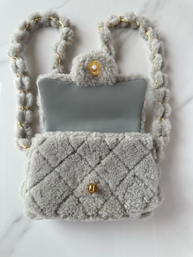 Chanel SMALL FLAP BAG AS5175 light gray