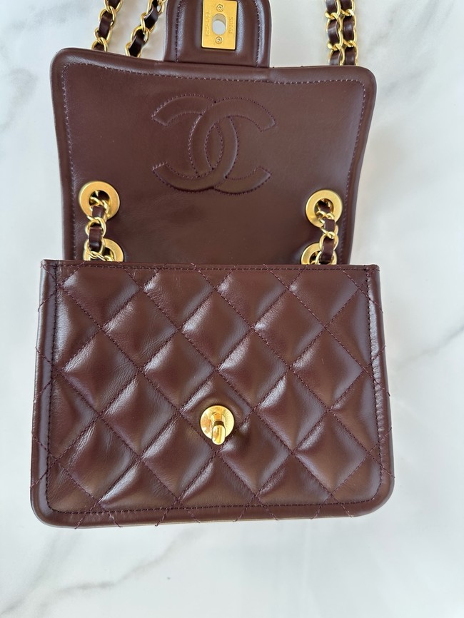 Chanel MINI CLASSIC HANDBAG AS5226 Dark Brown