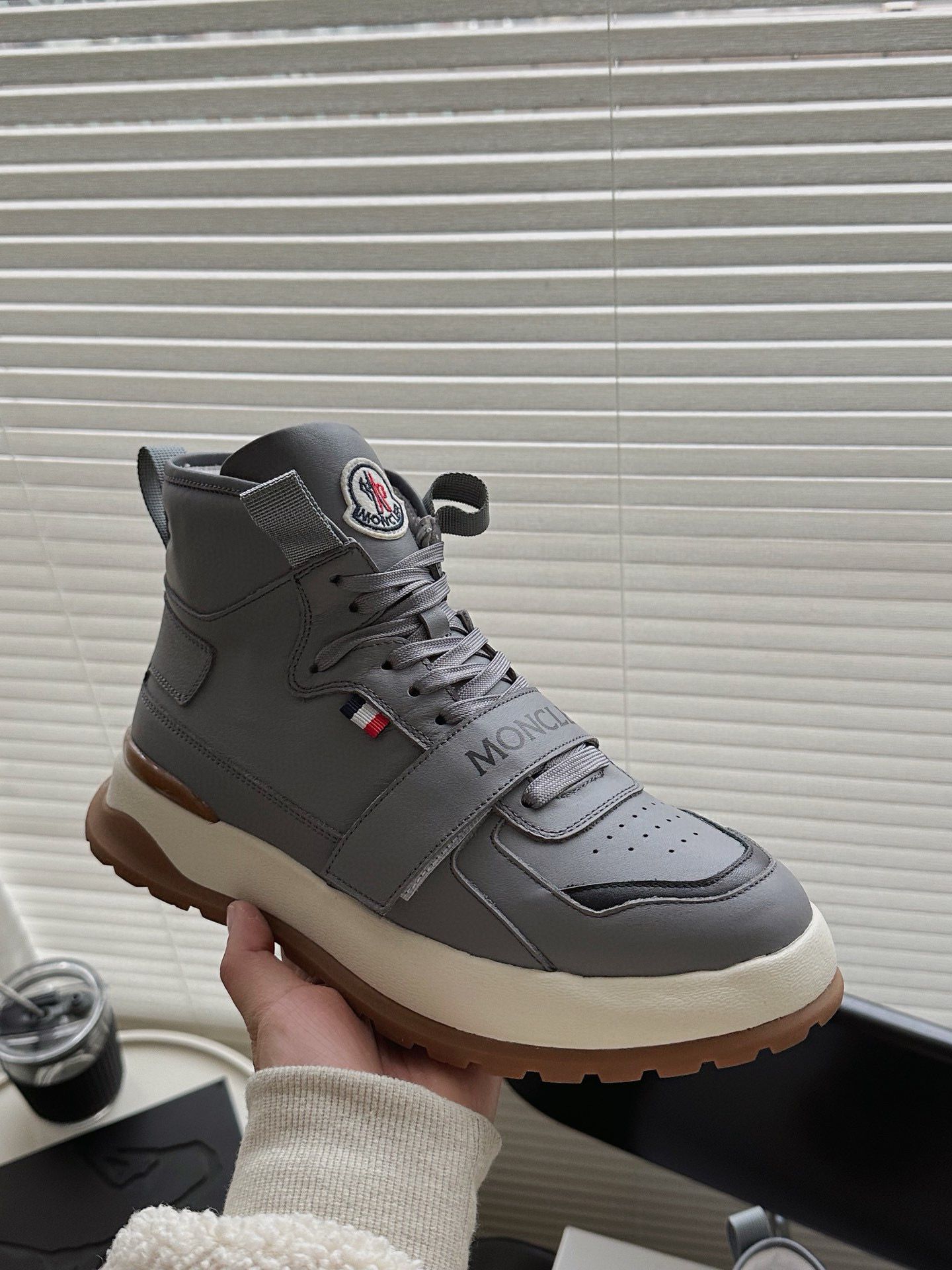 Moncler Mens Boots Shoes M1768 Grey