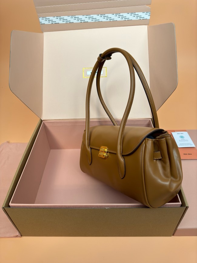 MIU MIU Leather Handle Bag 2233 brown