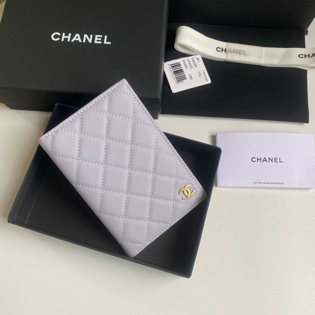 Chanel Leather Wallet B80385 light purple