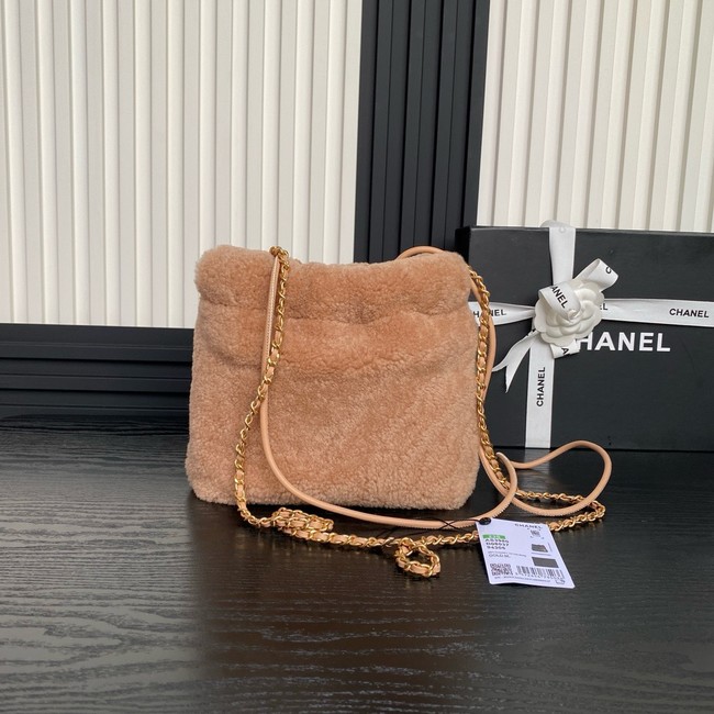 CHANEL 22 MINI HANDBAG wool AS3980 Brown