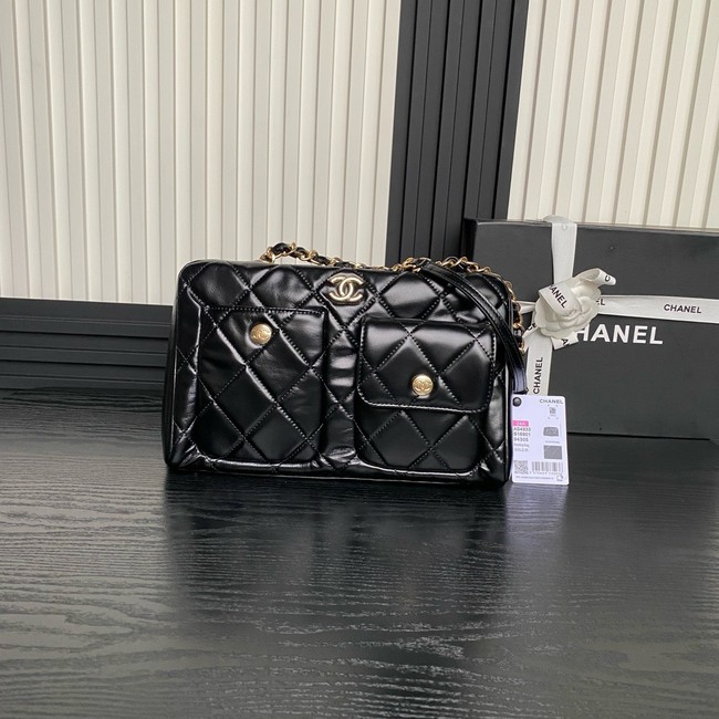 CHANEL CLUTCH WITH CHAIN AS4933 black