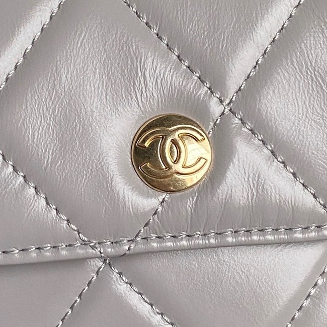 CHANEL CLUTCH WITH CHAIN AS4933 gray