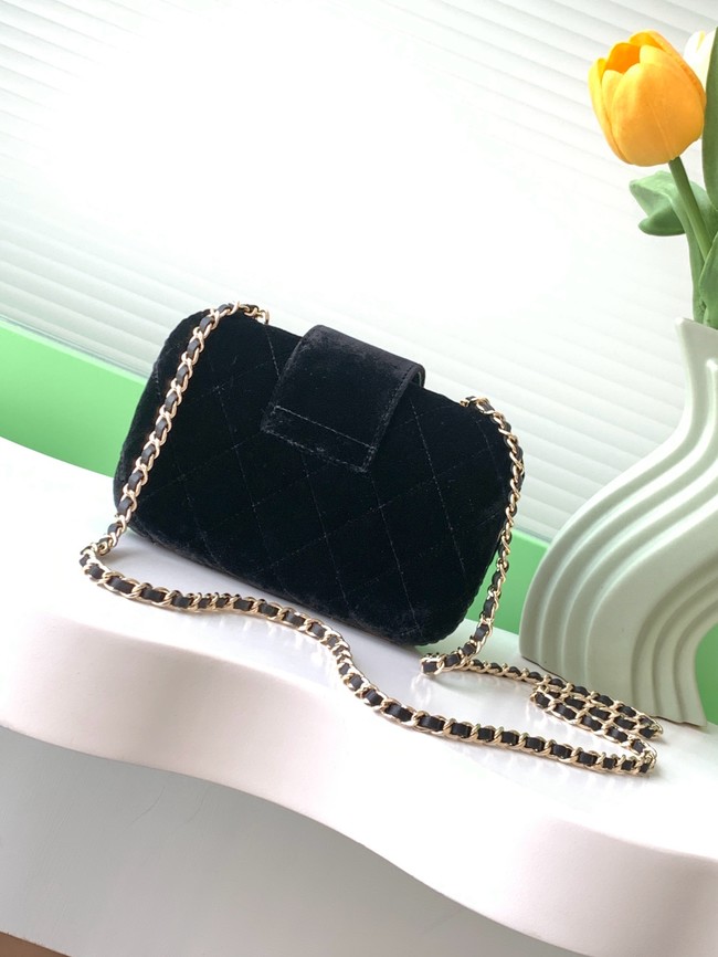 CHANEL MINI CAMERA CASE AS5178 velvet black