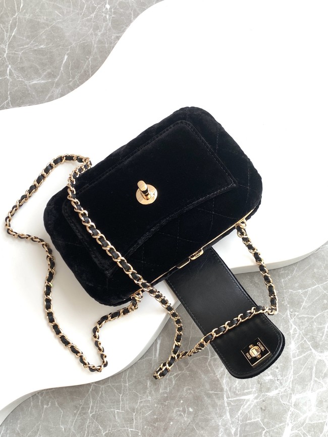 CHANEL MINI CAMERA CASE AS5178 velvet black