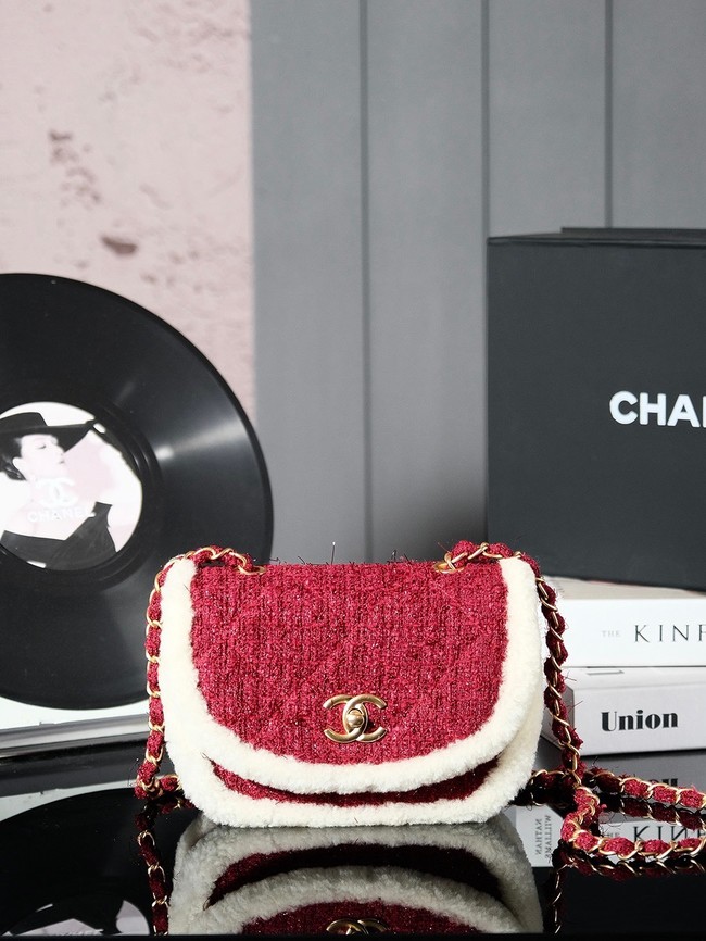 CHANEL SMALL HANDBAG 24N red