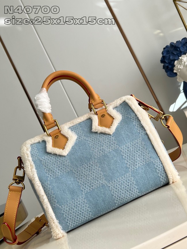 Louis Vuitton Speedy 25 Bandouliere N40700 Blue