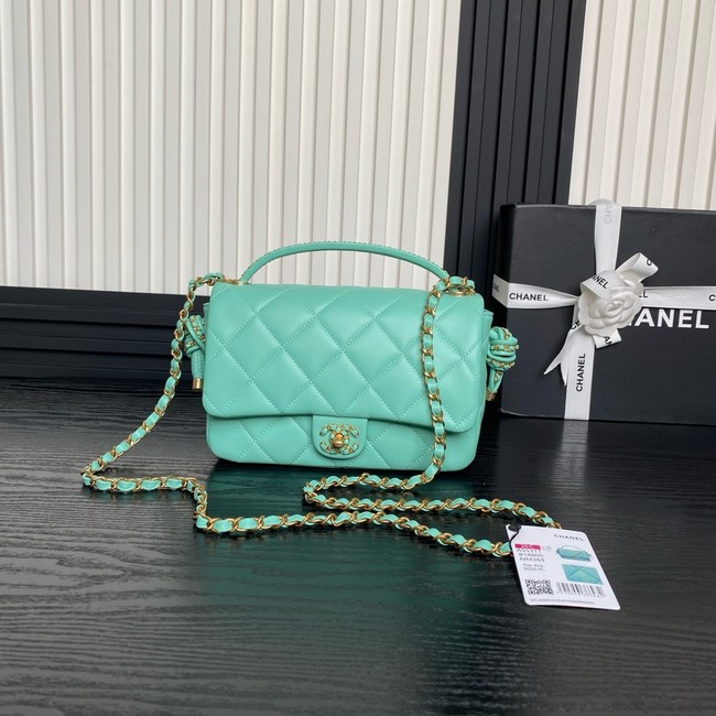 Chanel FLAP BAG WITH TOP HANDLE AS5317 GREEN