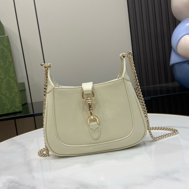 GUCCI JACKIE NOTTE MINI BAG 782889 Ivory patent leather