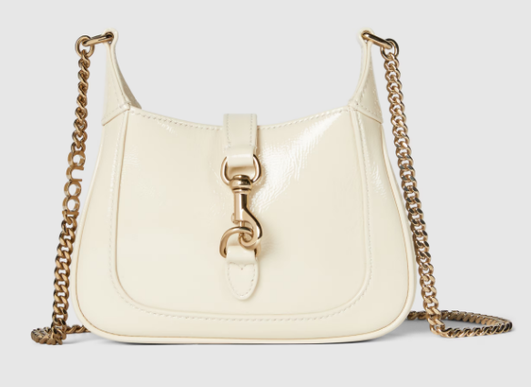 GUCCI JACKIE NOTTE MINI BAG 782889 Ivory patent leather