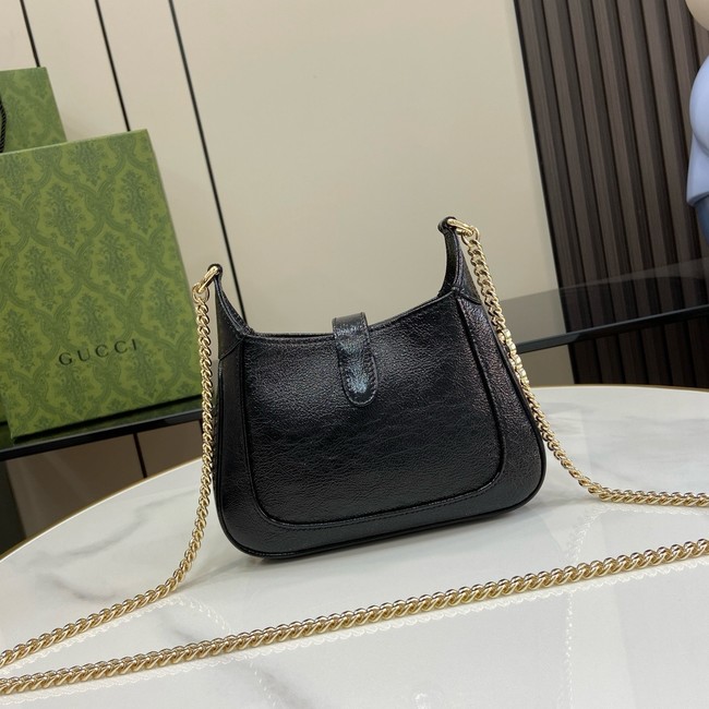 GUCCI JACKIE NOTTE MINI BAG 782889 black patent leather