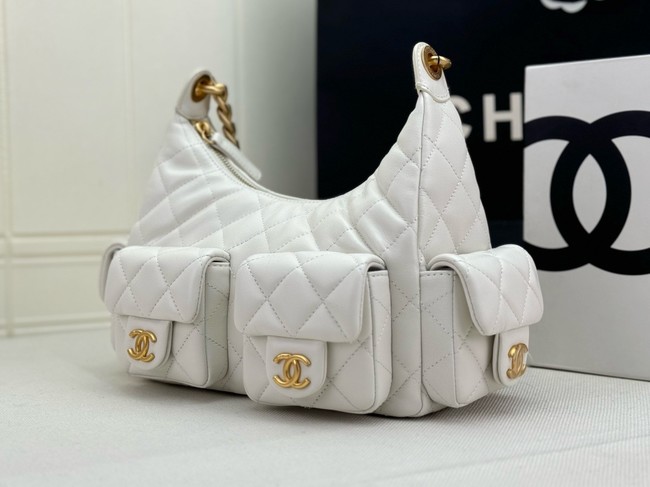 Chanel MAXI HOBO BAG AS5338 WHITE