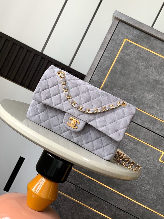 Chanel CLASSIC 11.12 HANDBAG velvet 1112 gray