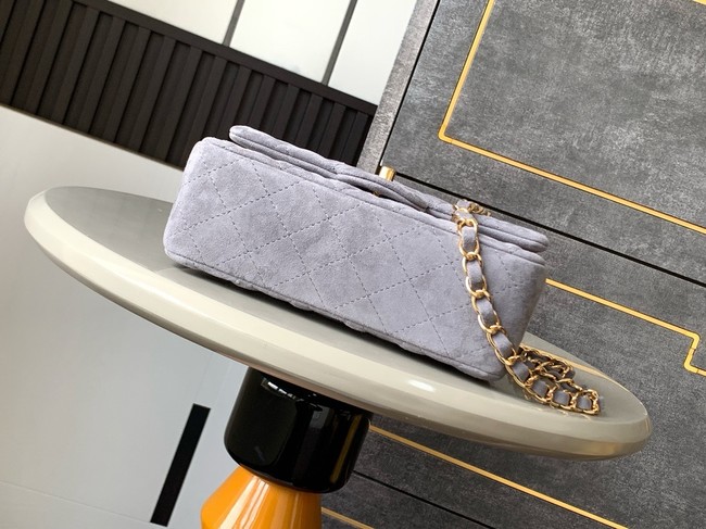 Chanel CLASSIC 11.12 SMALL HANDBAG velvet 1116 gray