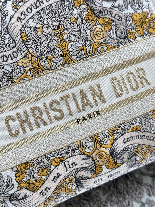 DIOR Medium atte Embroidery with Gold-Tone M0565OT