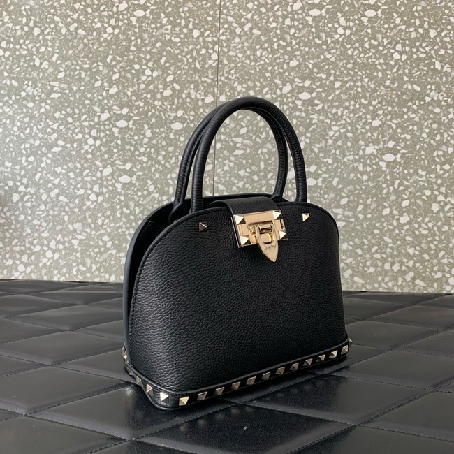 VALENTINO ROCKSTUD small grained calfskin handbag WB0Q69 black