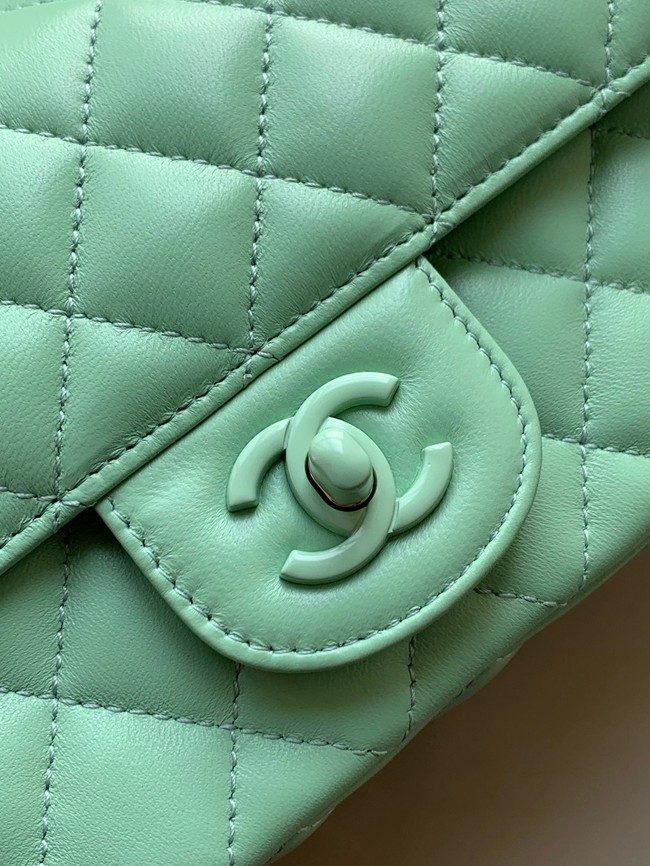 Chanel MINI FLAP BAG WITH TOP HANDLE AS5243 Light Green