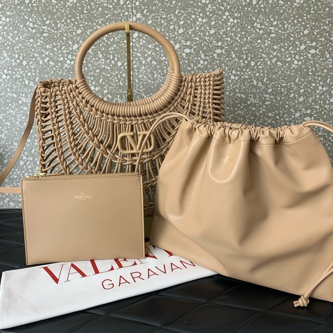 VALENTINO Mini VLOGO calfskin bag 0997 Apricot