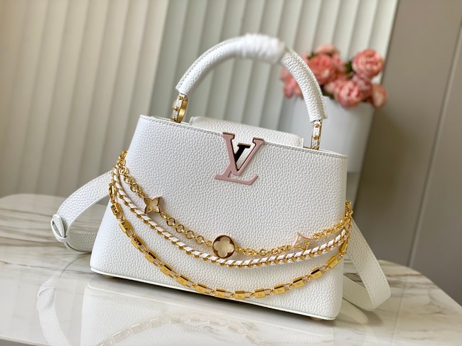 Louis Vuitton Capucines BB M12345 white