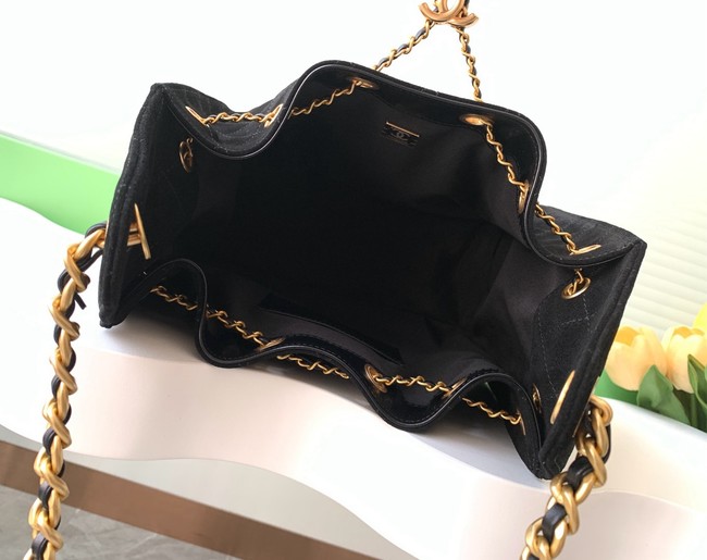 Chanel SUEDE HOBO BAG AS5293 black