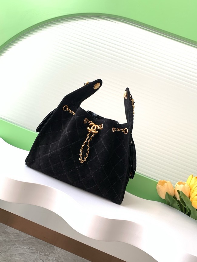 Chanel SUEDE HOBO BAG AS5293 black