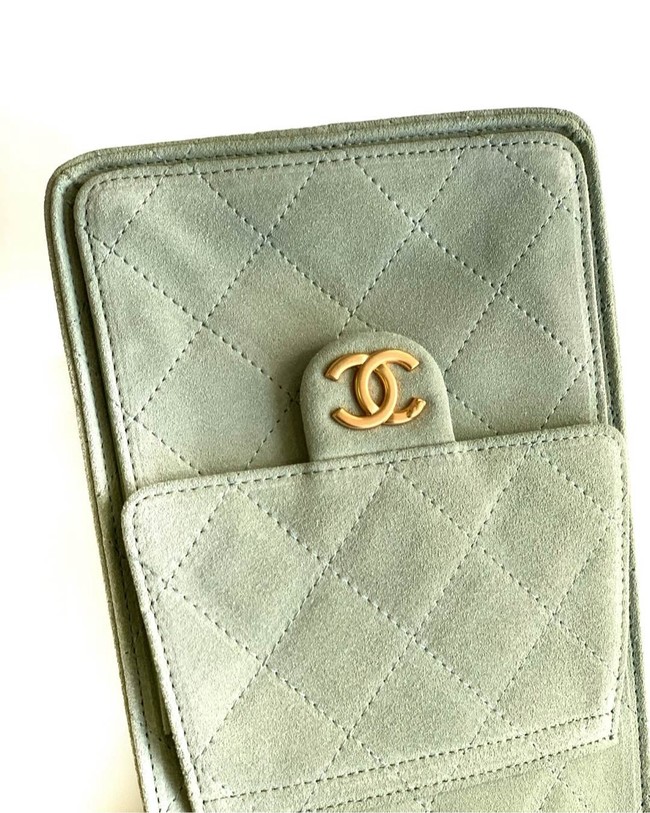 Chanel SUEDE HOBO BAG AS5311 LIGHT GREEN