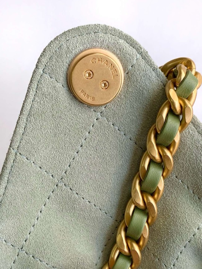 Chanel SUEDE HOBO BAG AS5311 LIGHT GREEN