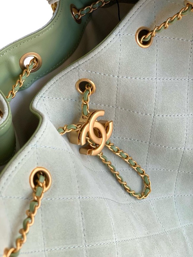 Chanel SUEDE HOBO BAG AS5311 LIGHT GREEN