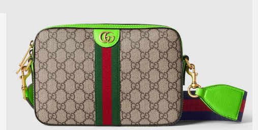 Gucci OPHIDIA SMALL CROSSBODY BAG 699439 Bright green