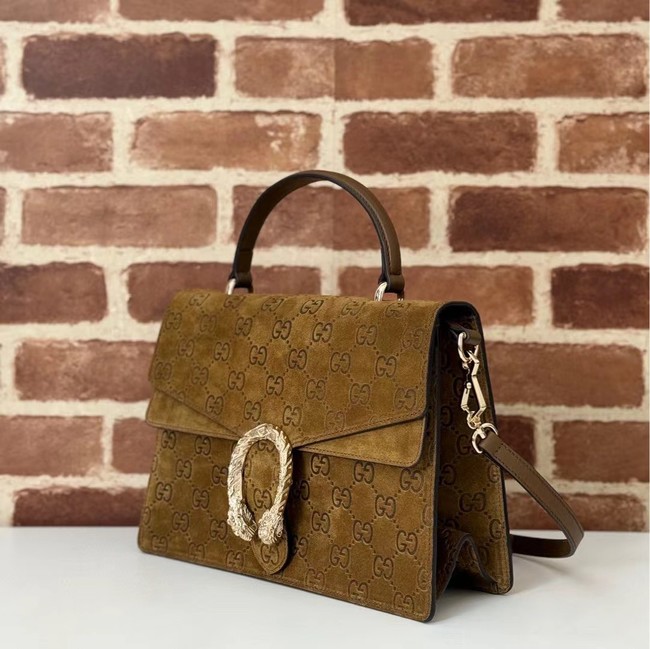 GUCCI SUEDE OPHIDIA TOTE BAG 813399 brown