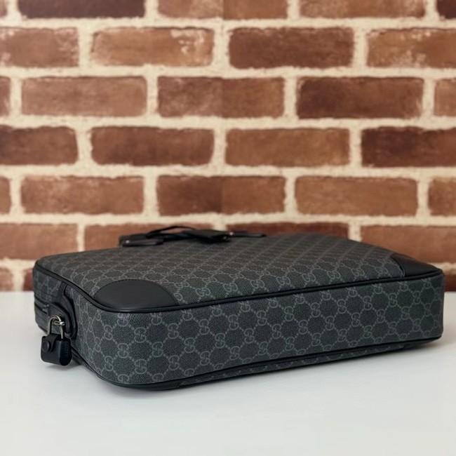 Gucci GG EMBLEM MEDIUM BRIEFCASE 821149 black