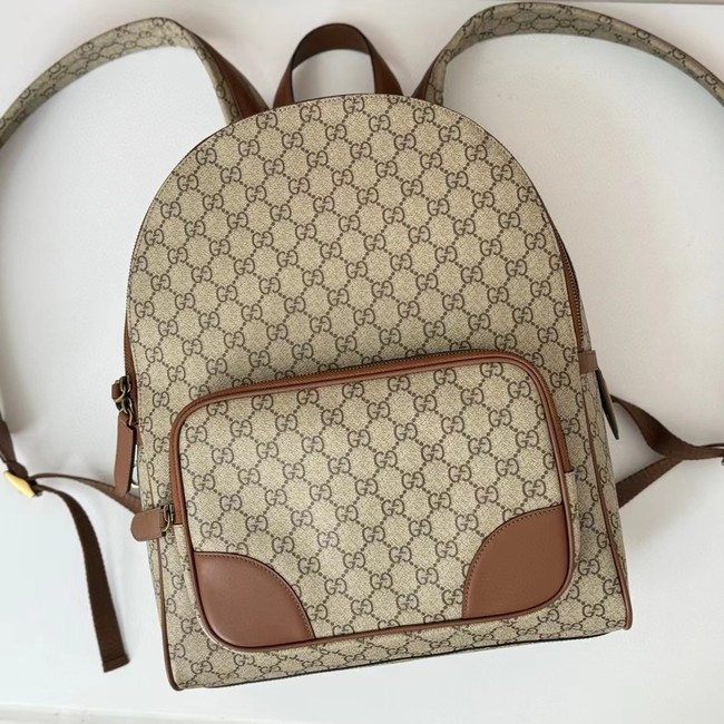 Gucci GG EMBLEM MEDIUM BACKPACK 821159 brown