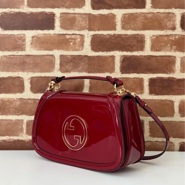 GUCCI BLONDIE MEDIUM TOP HANDLE BAG 815719 Rosso Ancora red