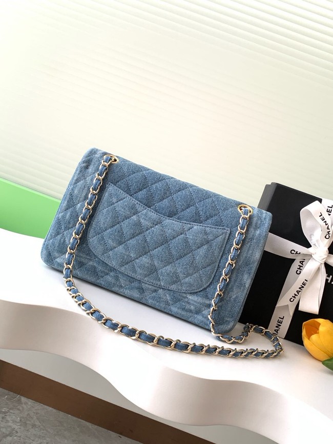 Chanel CLASSIC 11.12 HANDBAG AS1112 LIGHT BLUE