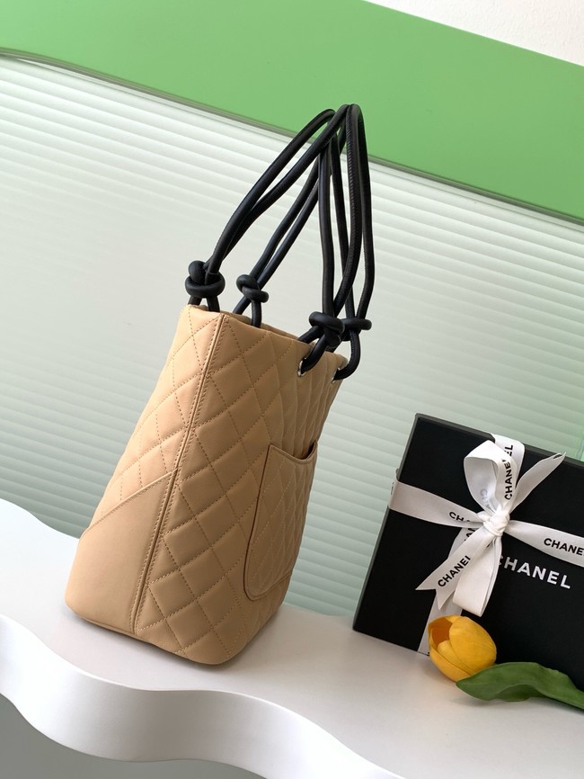 Chanel Sheepskin Shoulder Bag AS6336 Apricot&black