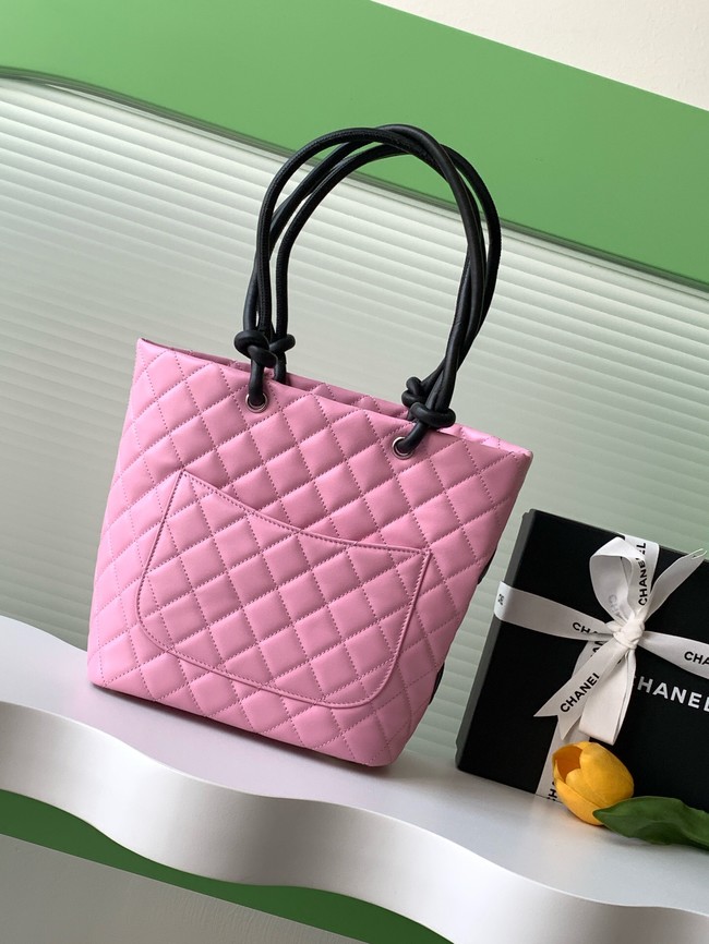 Chanel Sheepskin Shoulder Bag AS6336 pink&black