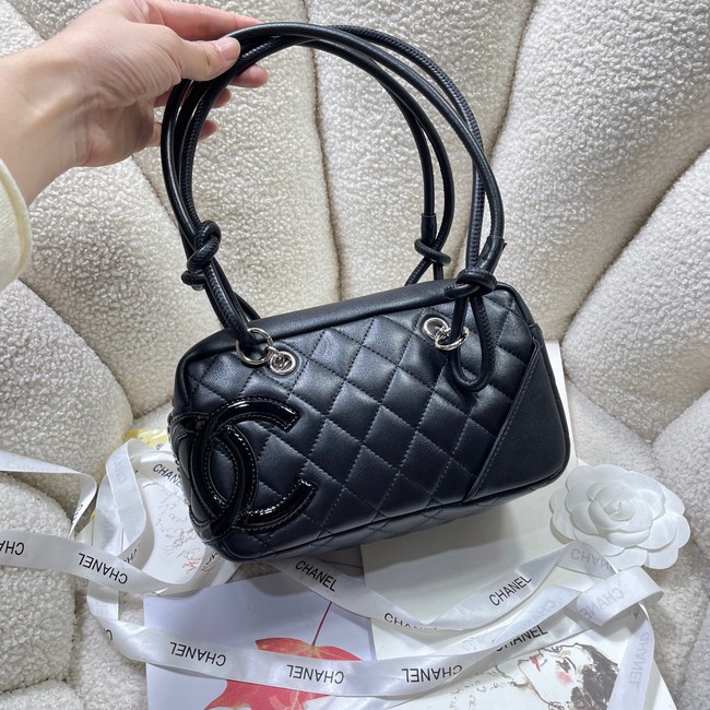 Chanel Sheepskin TOP HANDLE BAG AS8012 black&paint