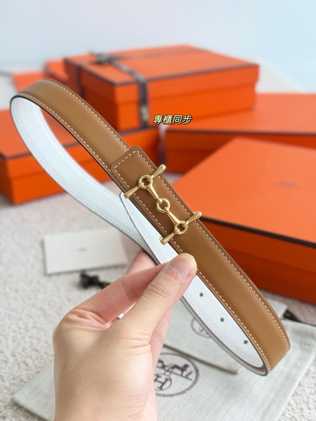 Hermes Swift calfskin double-sided leather belt 66029